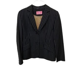 Charles Tyrwhitt Jermyn St. London Women's Wool Blend Blazer Jacket 12 Pinstripe